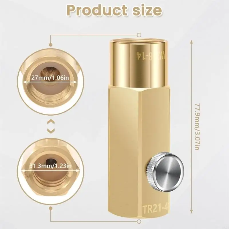 CO2 REFILLA ADAPTADOR BRASS BRASS Acessório conexão Homebrew para CO2 Sodas Stream Tanks Filler TR21-4 para W21.8-14