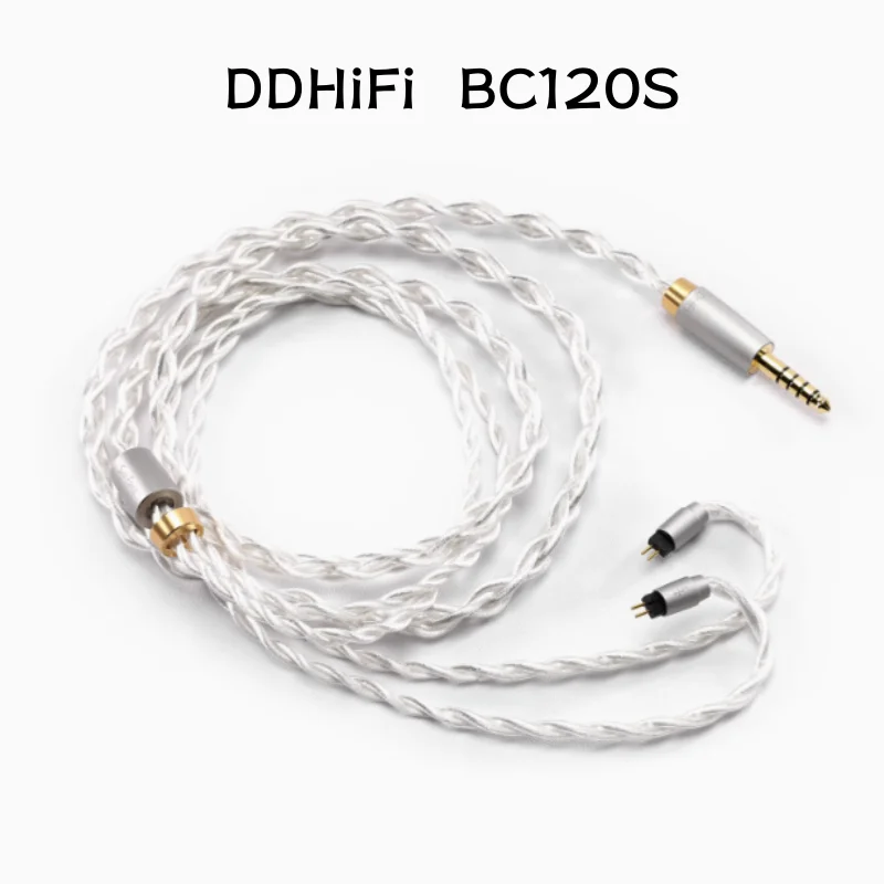 DD HiFi BC120S 4.4 Balanced Earphone Upgrade Cable Oxygen-Free Copper Silver Plated IEM Surface Cable Interchangeable 0.78mm Con