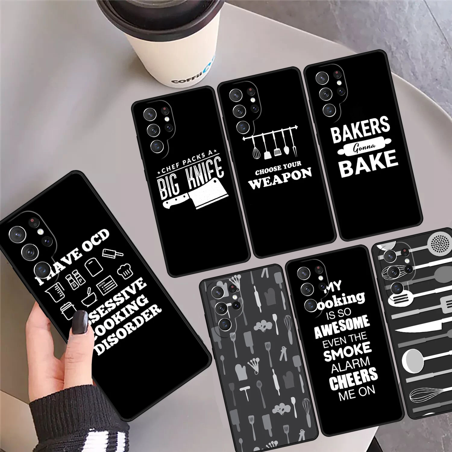 Cooking Is My Therapy Phone Case Cover Coque For Samsung Galaxy S24 Ultra 23 S22 Plus S21 FE S20 S8 S9 S10 Note 10 Pro Note 20