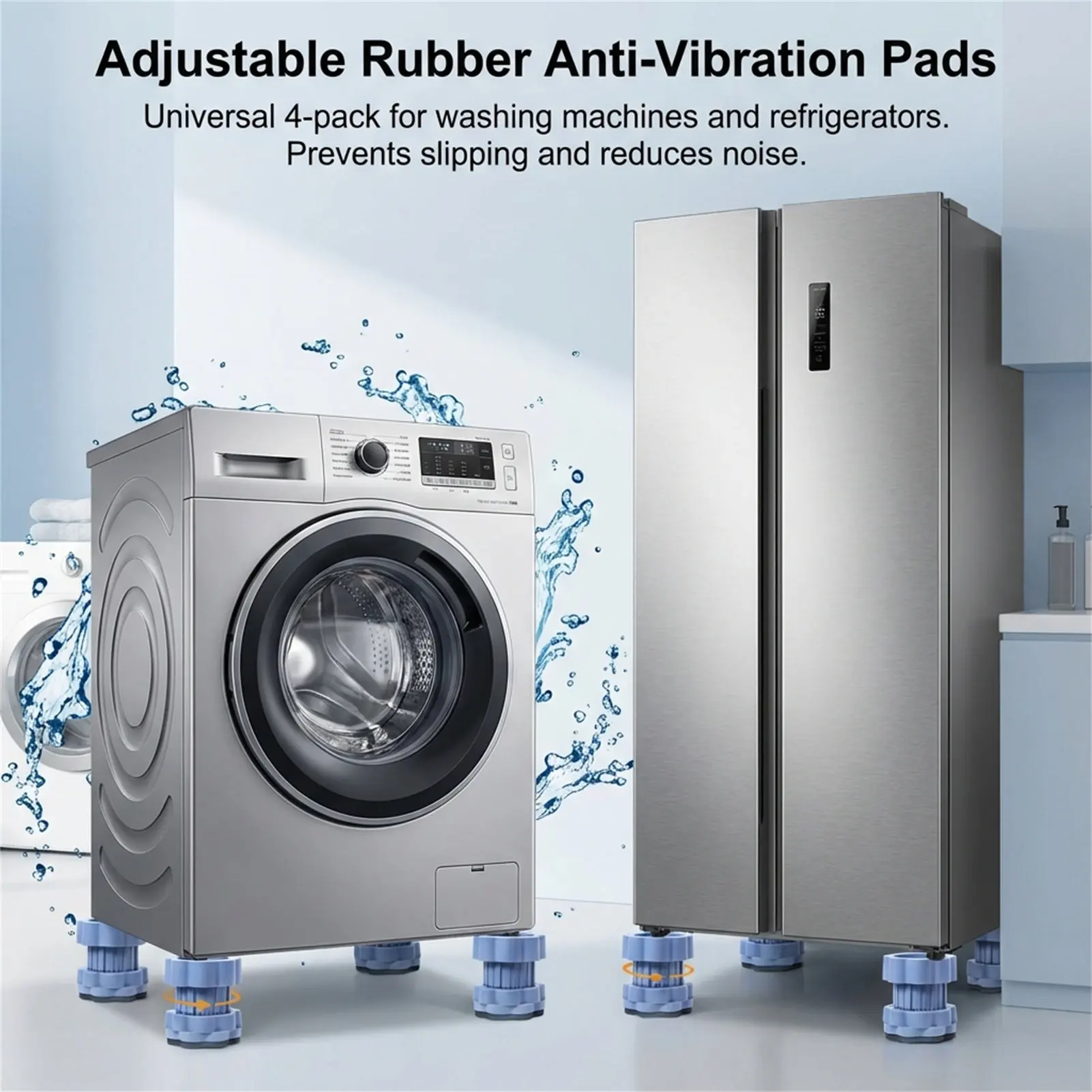 

Washing Machine Anti-slip Pads Rubber Vibration Damping Feet Universal Refrigerator Base Non-skid Floor Protectors Hardware Tool
