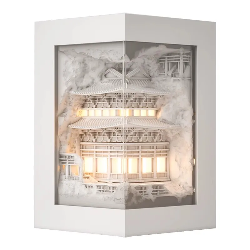 Aesthetics Embedded Gypsum Wall Light Intelligent Human Body Sensing Antique Style Corridor Stair Corner Light