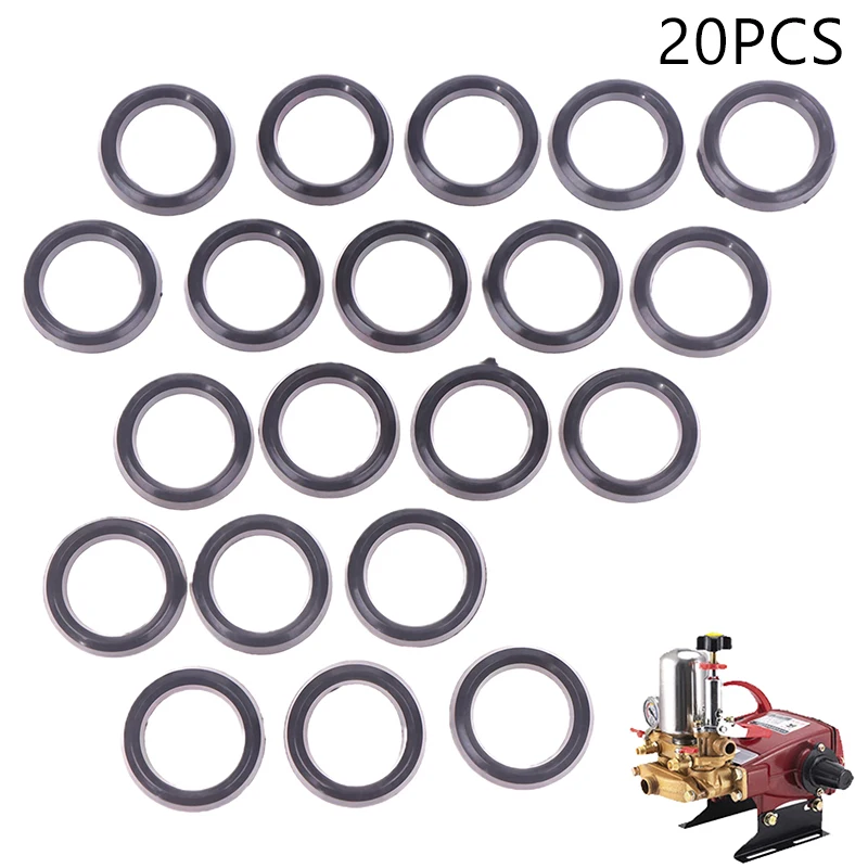 20 PCS Sprayer Gasket Repair Kit 20pcs V Packing And Valve For Belt Type Power Sprayer Accessories