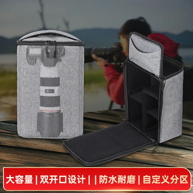 Camera Lens Protective Pouch, Shock‑Resistant Lens Bag for Mirrorless & DSLR Telephoto Lenses