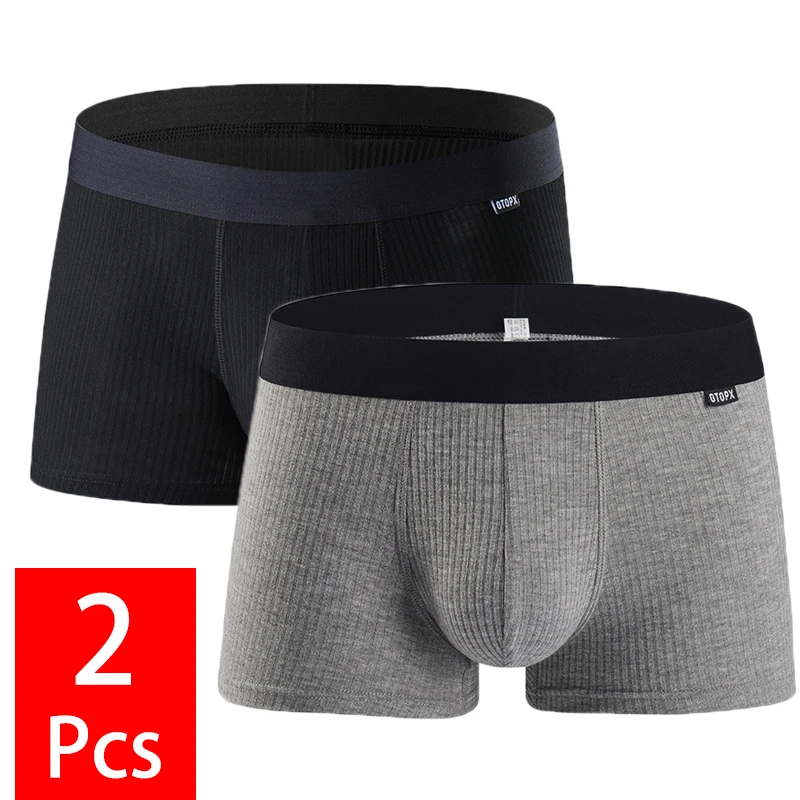 

2PCS/lot Men Underwear Boxer Modal Breathable Comfortable Underpants Male Panties Sexy U Pouch Mens Boxer Shorts Calzoncillos