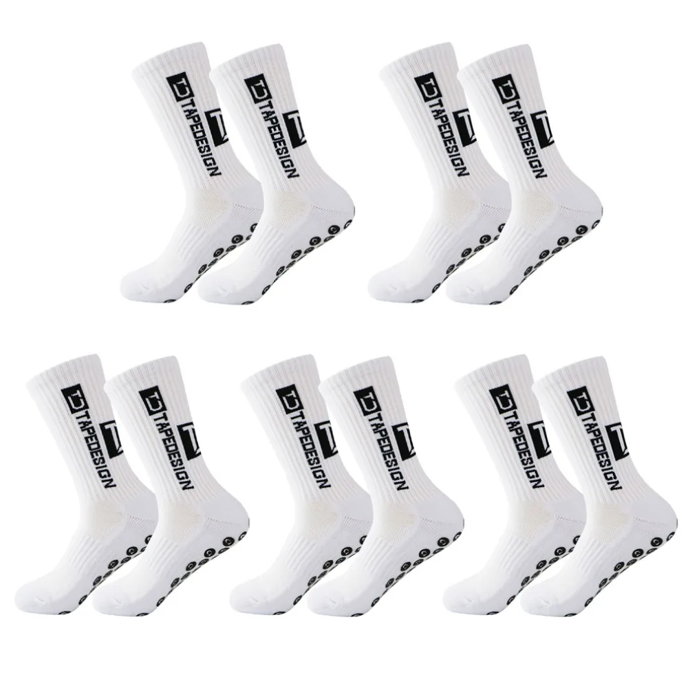 

5/6 пар профессиональных футбольных носков с дозатором, нескользящие дышащие мужские спортивные носки, футбольные хлопковые носки до середины икры, походные