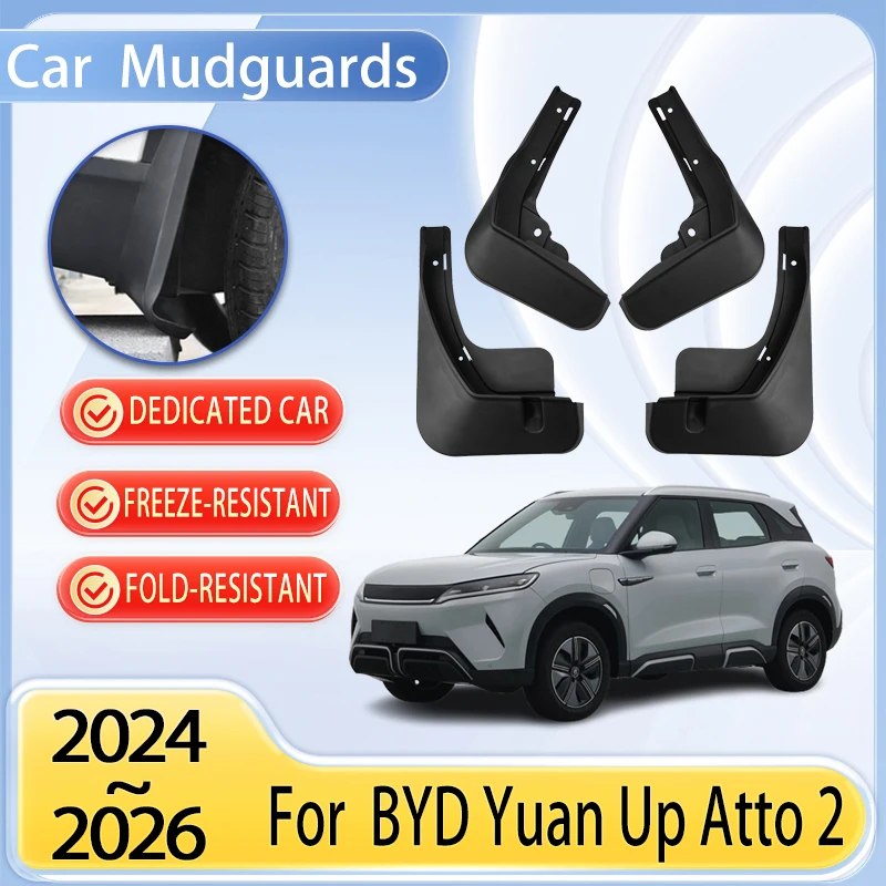 

Автомобильные брызговики, детали для BYD Yuan Up Pro Atto 2 2024 2025 2026, автомобильный брызговик, инструмент, автомобильные расширения, защита, автогрязевые аксессуары