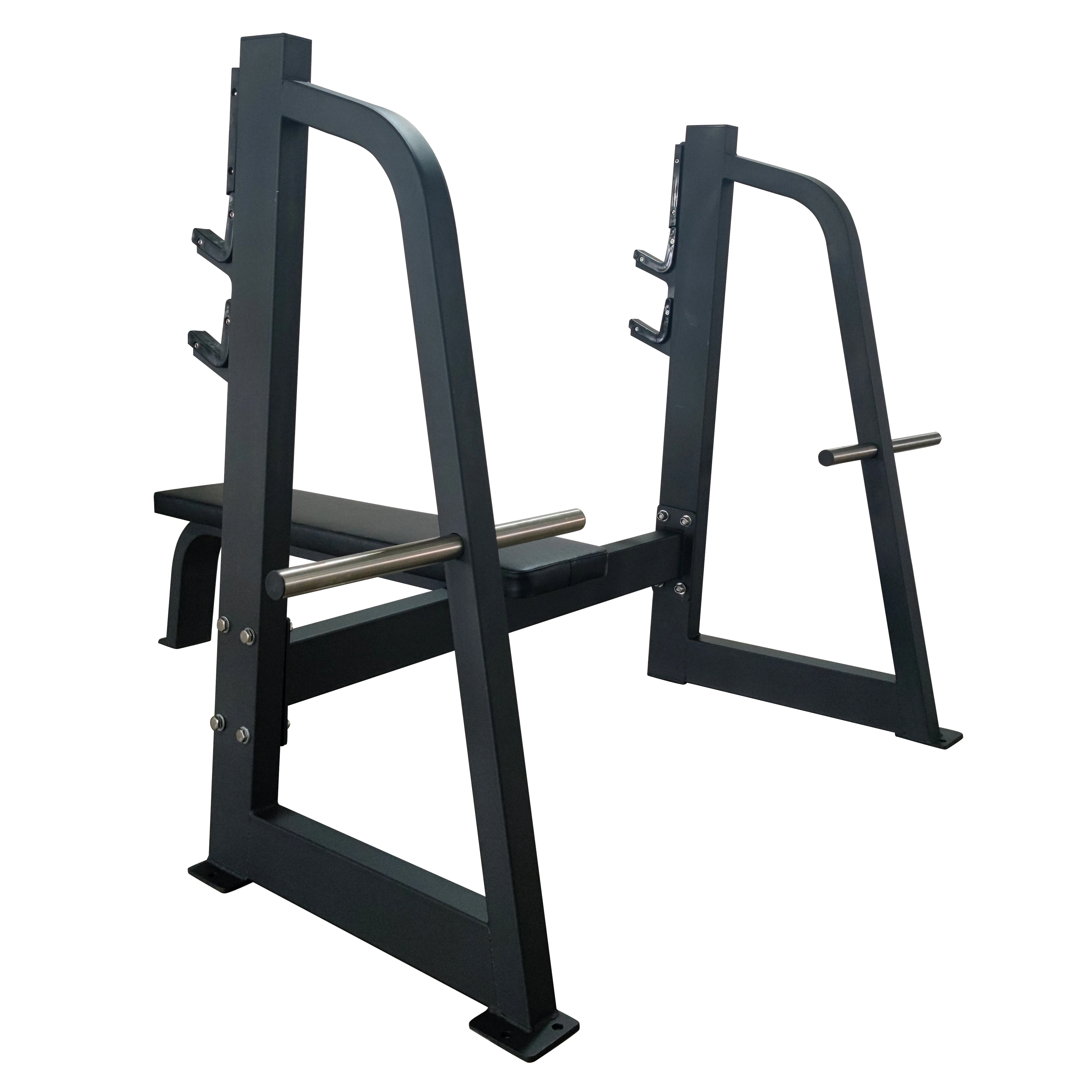 Banco plano de fuerza para gimnasio Banco plano con prensa en el pecho