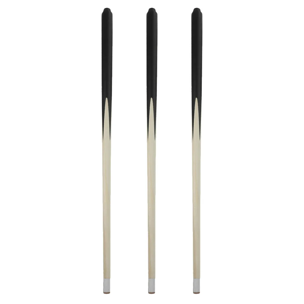 3 Pcs Mini Pool Cue Billiard Balls Sticks Checkerboard Portable Wooden Kid Rod Child