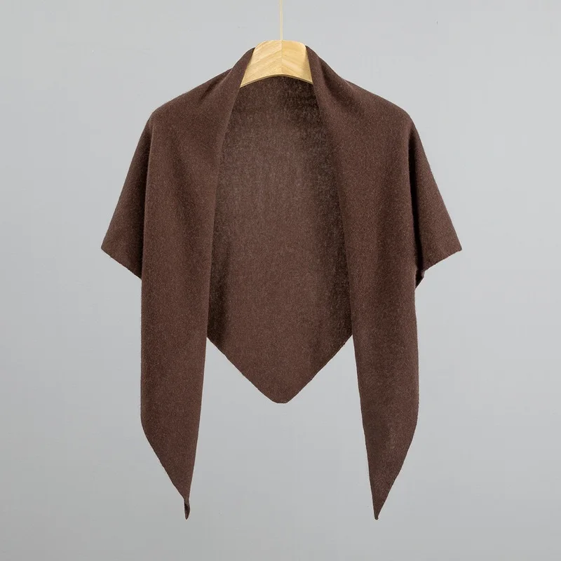 Autumn and Winter 100% Cashmere Triangle Scarf for Women