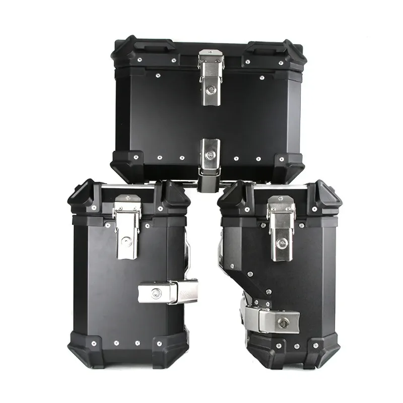 38L Aluminum Waterproof Motorcycle Saddlebag - Side Luggage Box Storage Travel Trunk Carrier Case Toolbox Fit for VOGE 900DSX
