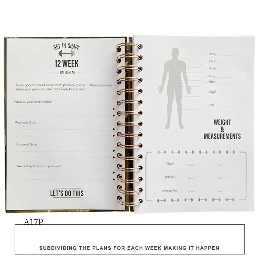 

AP-Workout Fitness Journal Planners,Daily Weekly Non-Dated Planner, Notepad For Fitness And/Nutrition Journal/Planners