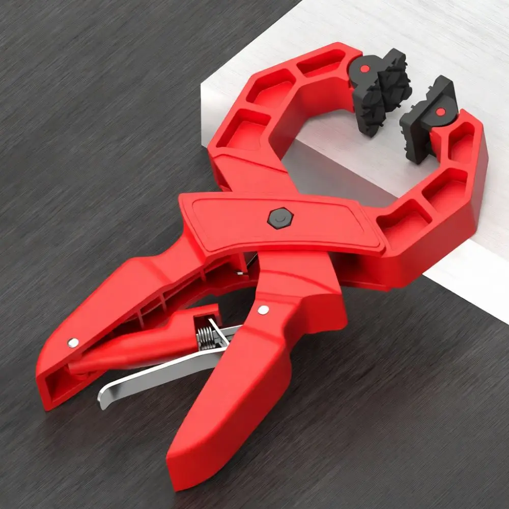 Woodworking Spring Clamp A Shape Clip Red Plastic Hand Tool Heavy Duty Fastening Fixture DIY Craft Professional Carpentry Gadget