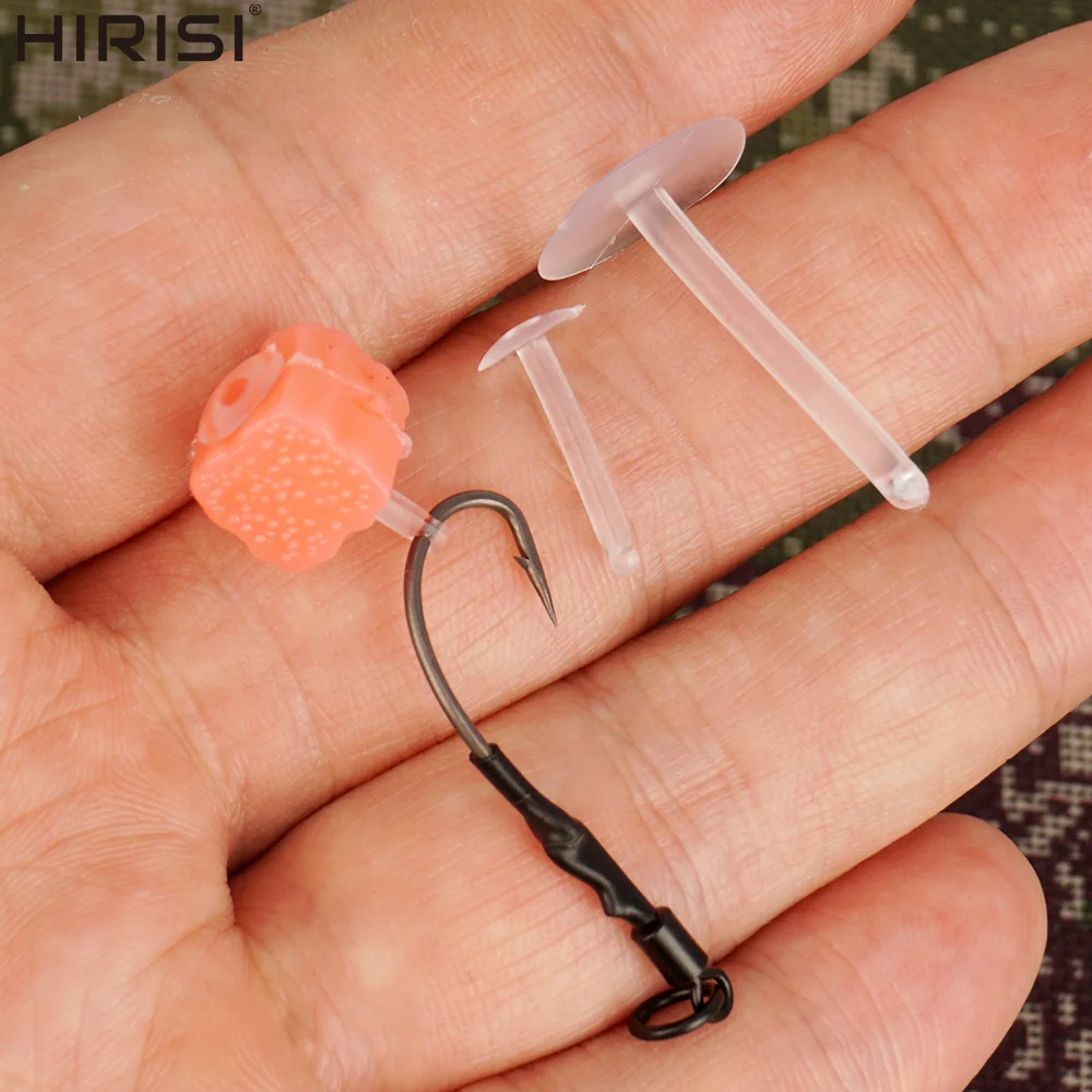 

Hirisi AH171 20Pcs Carp Fishing Bait Stops Clear Luncheon Meat Bait Stoppers Hook Accessories Terminal Carp Fishing Tackle