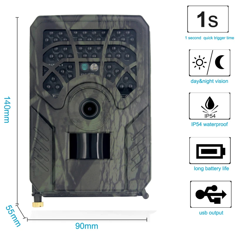 Hunting Trail Wildlife Camera 12 MP 1080P Night Vision Cellular Mobile Hunting Cameras PR300C Wireless Photo Trap Wildlife Cams