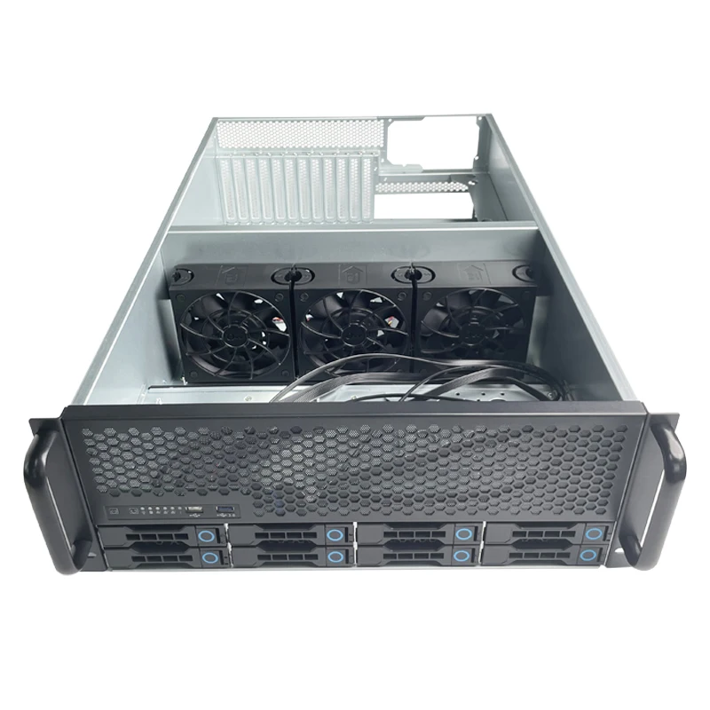4U Server Rack Case 12 Slot 8 Bay Hard Disk Drive Hot Swap Chassis 4U Server Case ATX Form Factor Server  PC Computer Case