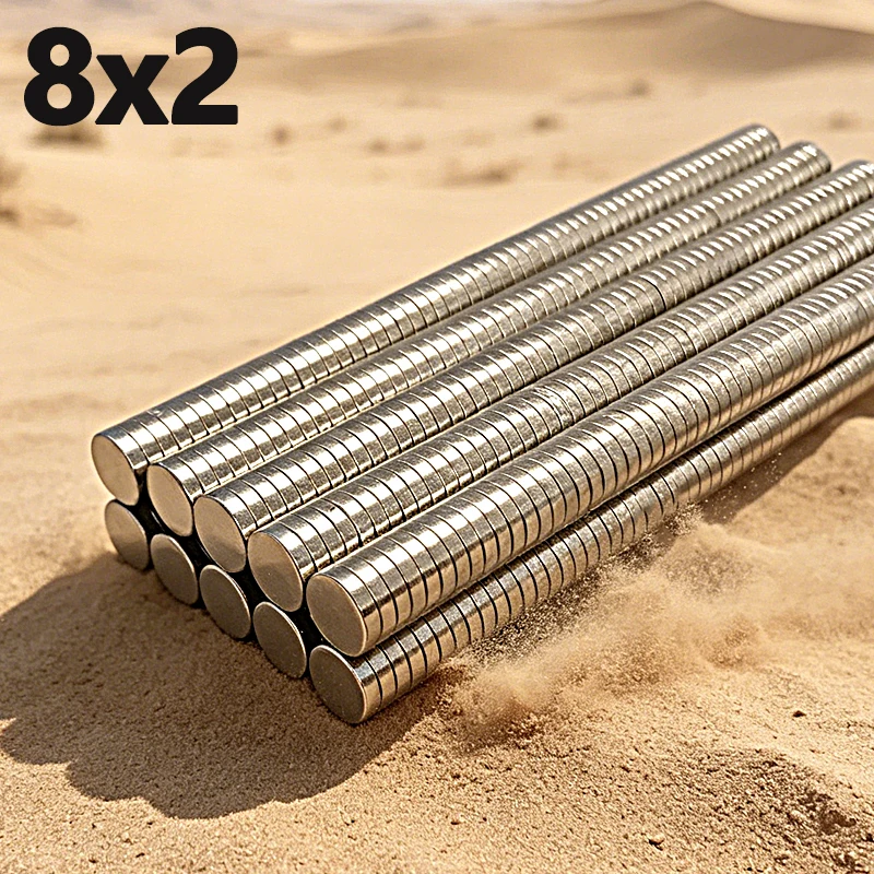 20-300pcs 8x2mm Magnet N35 NdfeB Permanent Magnetic Imanes Round Shape Neodymium Magnet 8*2mm Accessory Office Fridge Craft Diy