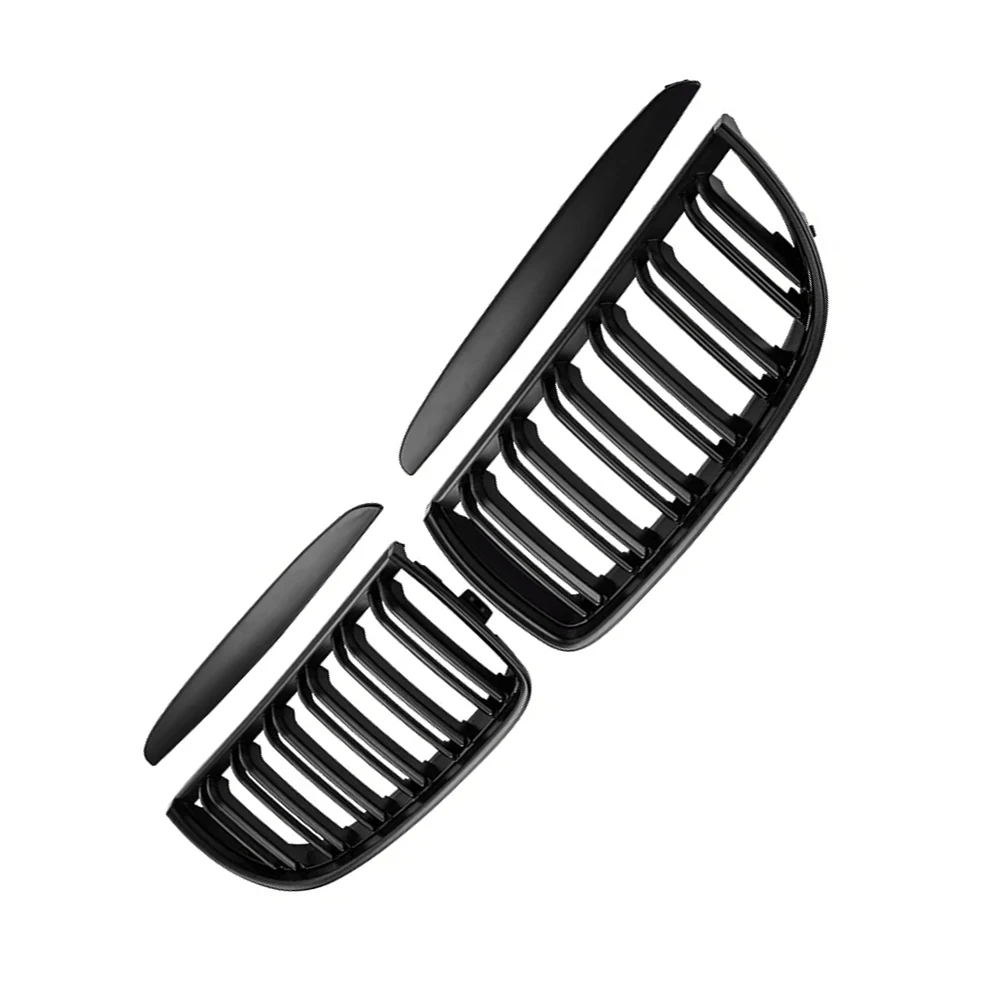 Front Bumper Kidney Grill Gloss Black Left&Right For 2005-2008 BMW 3 Series E90 320i 325i 325xi 330i 323i 328i 328xi 335i 335xi