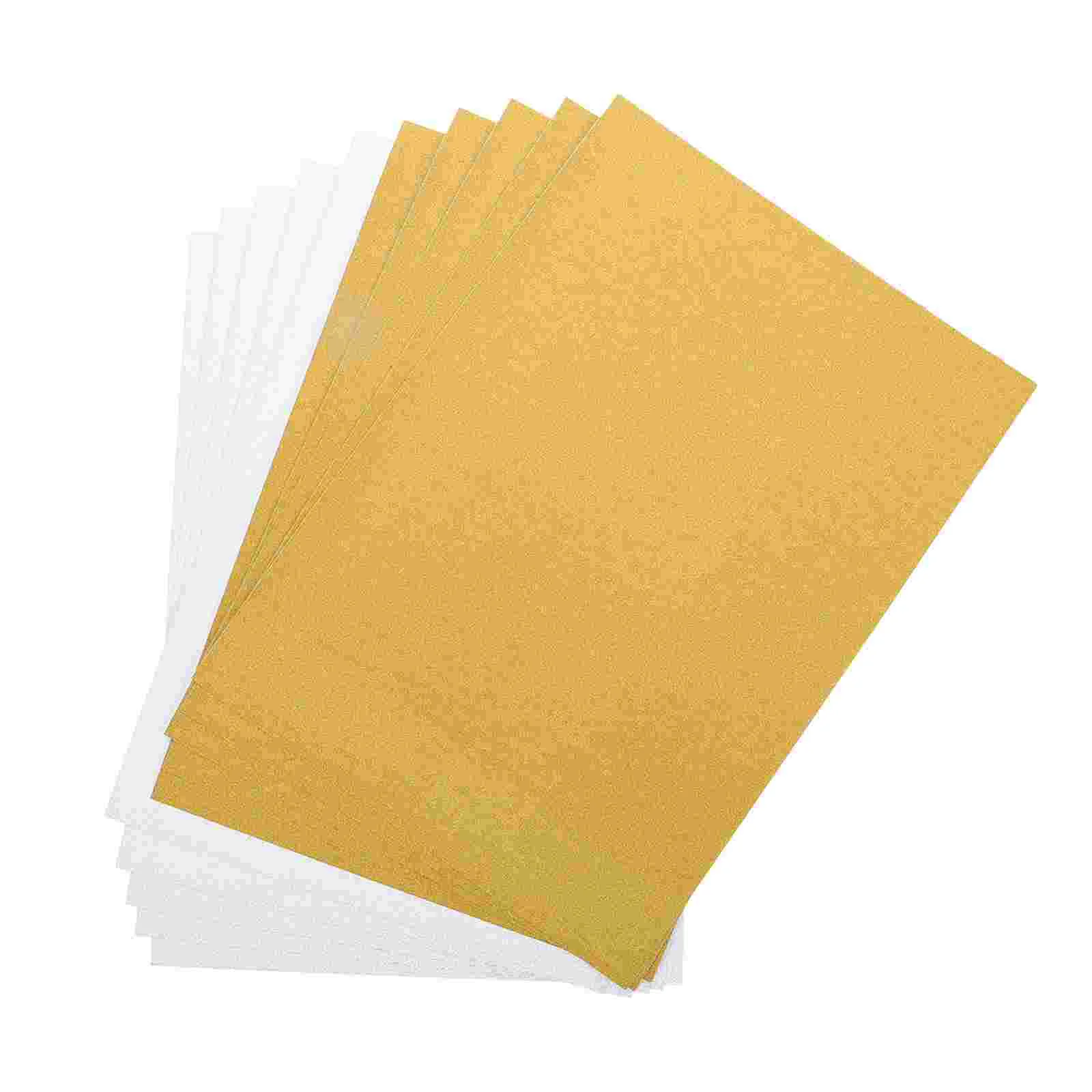 10 Pcs Gold Cardstock Paper Stickers Scrapbooking Nail Colored Sparkling Glitter for DIY Double Sided