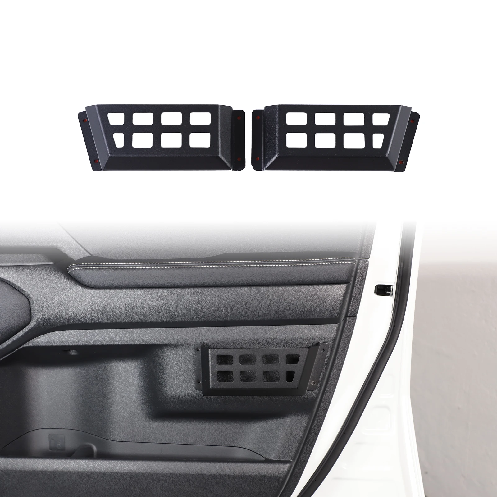 

Aluminum Alloy Front Door Inner Panel Storage Basket For Toyota Prado 2024 Automotive Interior Accessories