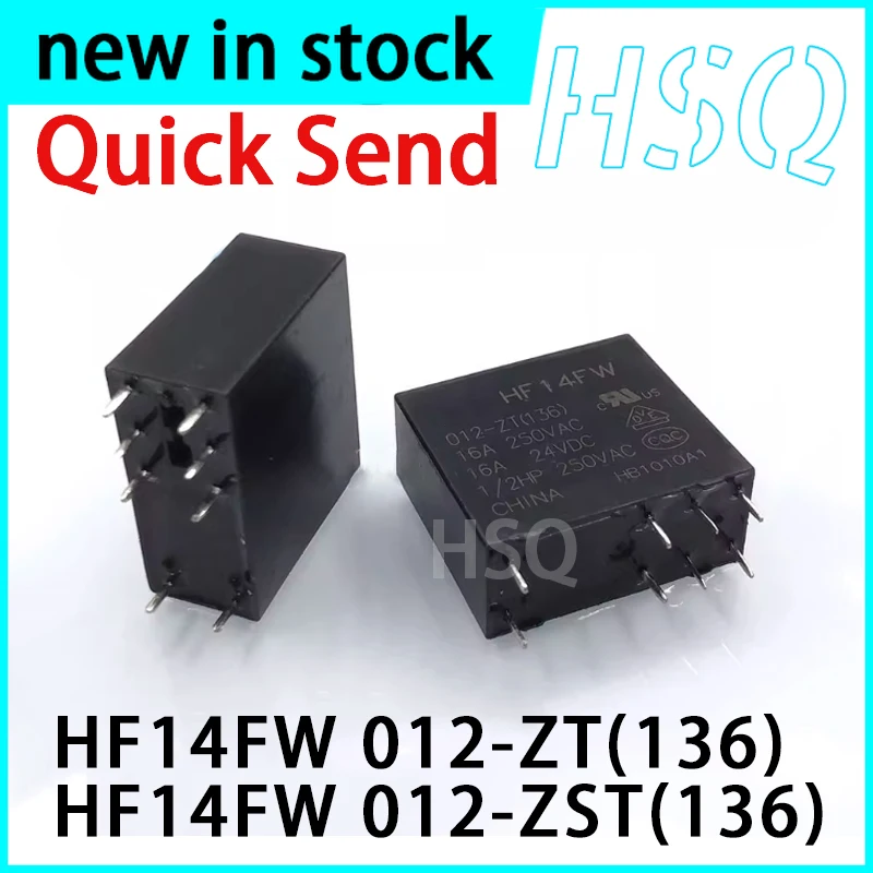 1PCS New HF14FW 012-ZT ZST(136) 8-pin 16A Conversion Relay Set
