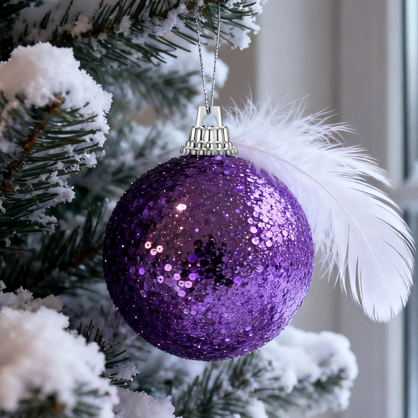 

1Set Christmas Ball Caps Plastic Pendant End Covers DIY Hanging Ornaments Xmas Ball Pendant Replacement Creative Balls Accessory