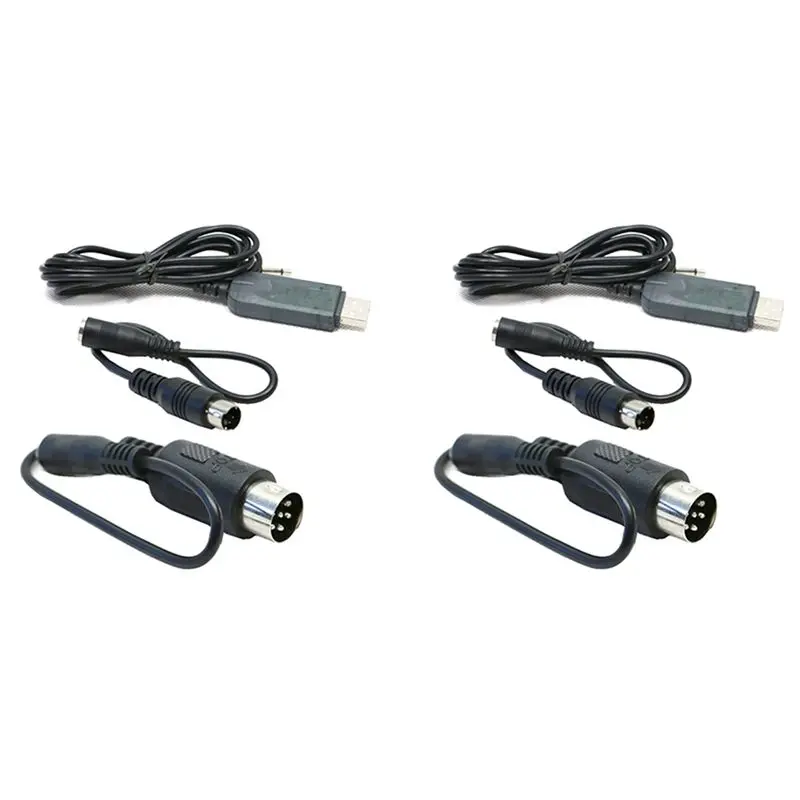 ABZZ-4X For FLYSKY FS-SM100 SM100 RC USB Flight Simulator FMS Cable Set For FS-I6 I10 I6X FS-T6 FS-CT6B TH9X RC