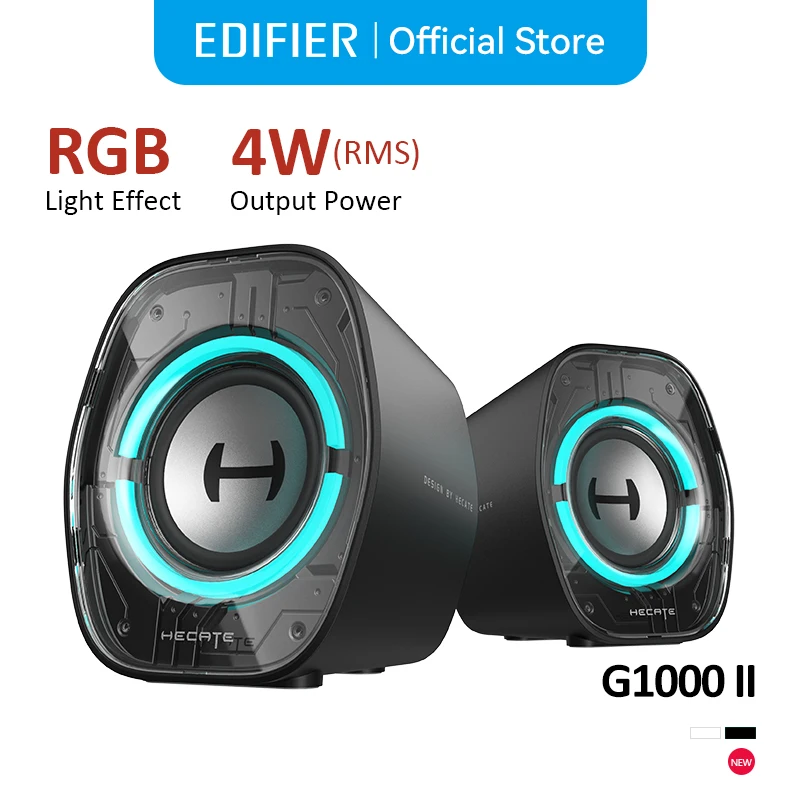 

Edifier Hecate G1000 II Computer Speakers Bluetooth V5.4 PC Speaker USB-C USB-A 3.5mm Inputs RGB Lighting Effects 4W RMS