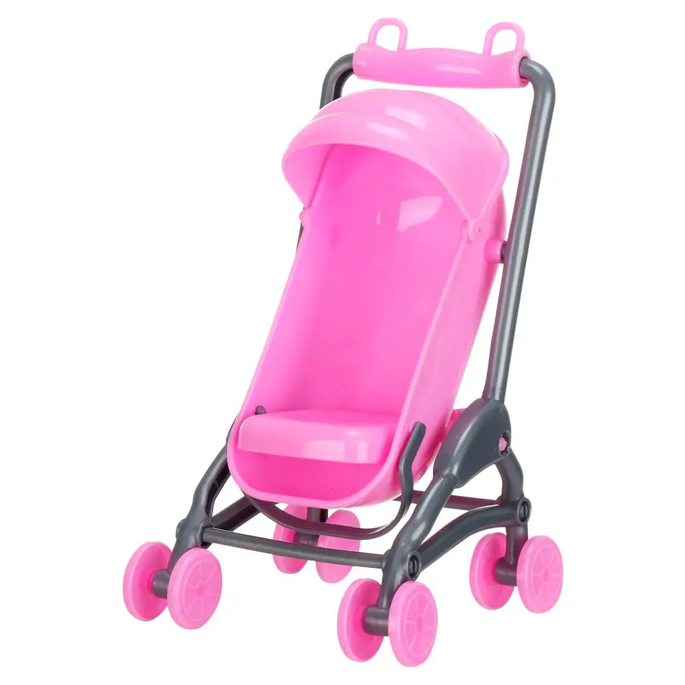 Toys Nursery Plastic Car Playing House Infant Carts Dollhouse Furniture Dolls Accessories Miniature Baby Stroller