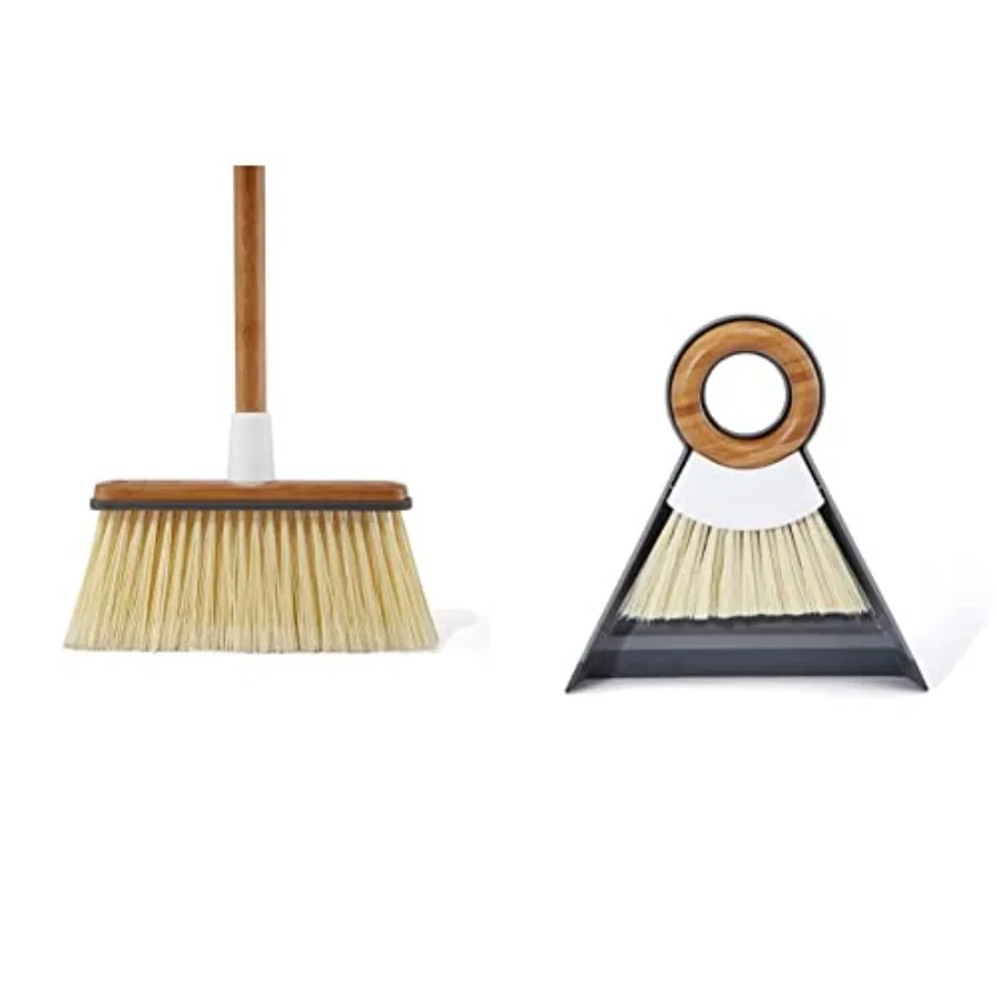 

Sweep Home Cleaning Broom and Brush Set with Tiny Team Mini Dustpan