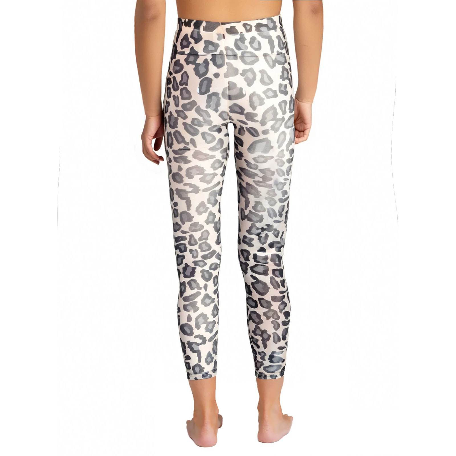 إمرأة ليوبارد طباعة عالية الخصر طماق بقماش شفاف مطاطا حزام بناطيل ضيقة مهرجان الموسيقى الهذيان ملابس الحفلات قيعان