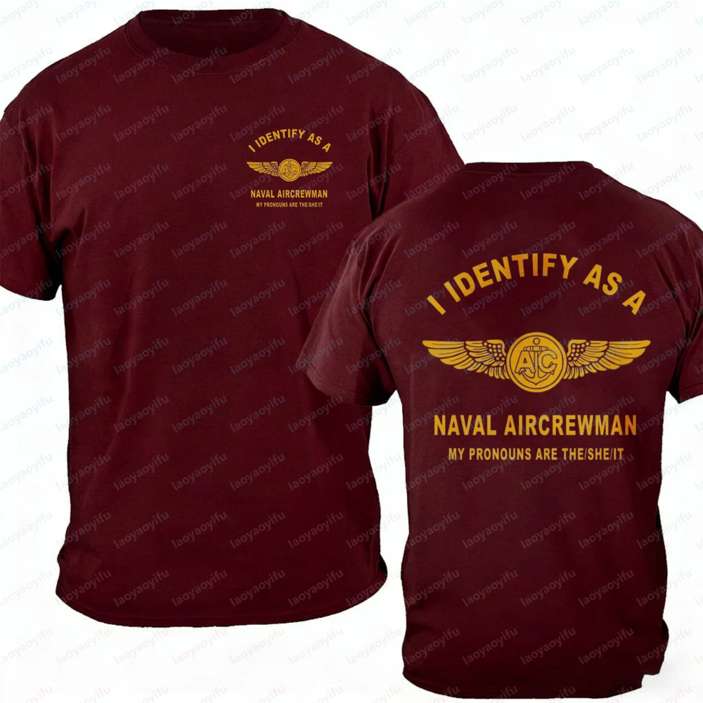 82nd Anniversary D-Day Normandy Landing 2026 T-Shirt Men's Naval Aircrewman Identify As A Crewman Double-Sided Cotton Casual Top view 4