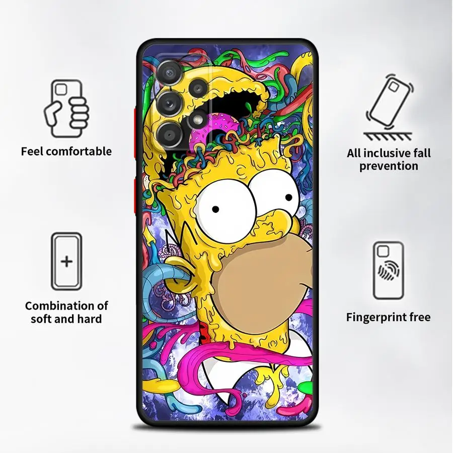 Case for Samsung Galaxy A14 A23 A73 A33 A56 A55 A34 A36 A16 A15 A35 A54 A17 A52 A53 A52S A72 Phone Cover The S-simpsons Cartoon