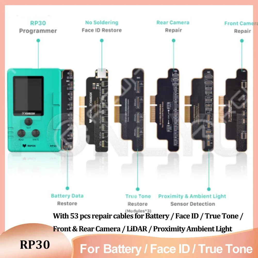 REFOX RP30 Multifunctional Restore Battery Programmer for iPhone Face ID True Tone / Front & Rear Camera Detection Repair