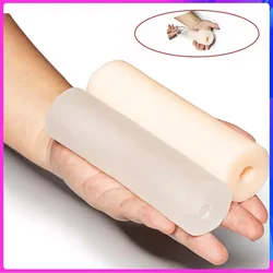 Silicone Cock Stroker Tube Massager Condoms Male Masturbator Ribbed Sleeve for Penis Enlargement Pump Sex Toys Penis Stretching