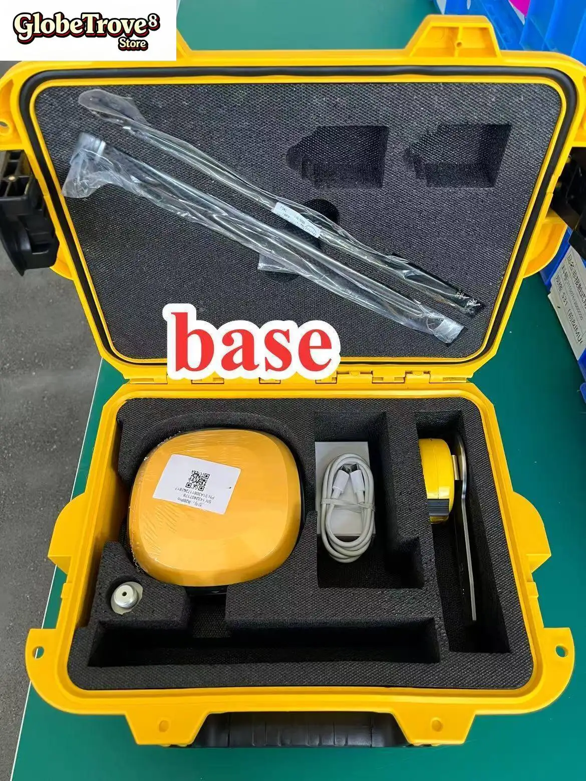 GlobeTrove High-Precision Laser&AR GNSS RTK Allynav R90 Rover And Base Set With UM980 Board And Camera For Land Surveying