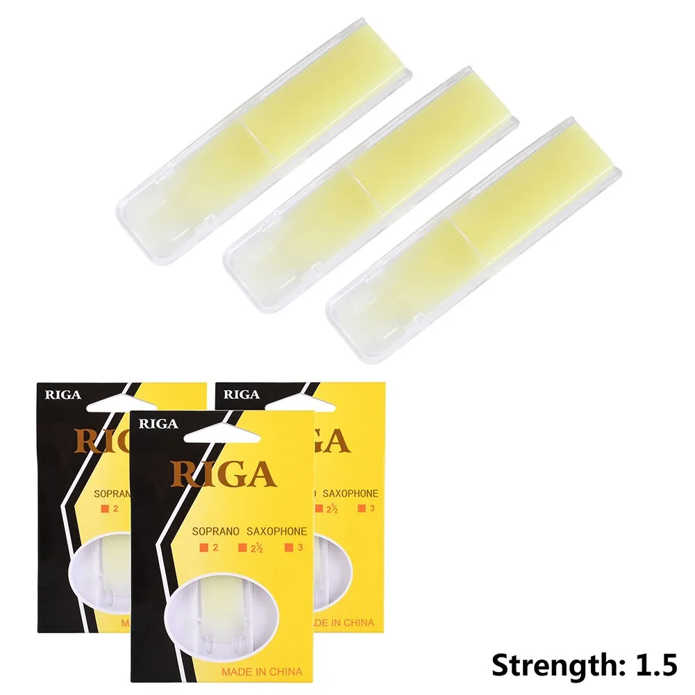 

Practice Resin Reeds Resin Synthesis Saxophone Spare Synthetic Yellow 3pcs For Beginners Instrument High Quality