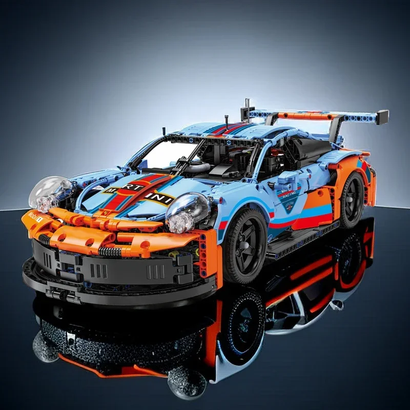 Technical Racing Sport Car 911RSR 1:10 1680PCS Model Building Blocks City Mechanical Speed Vehicle Supercar Brick Puzzle Toy Kid