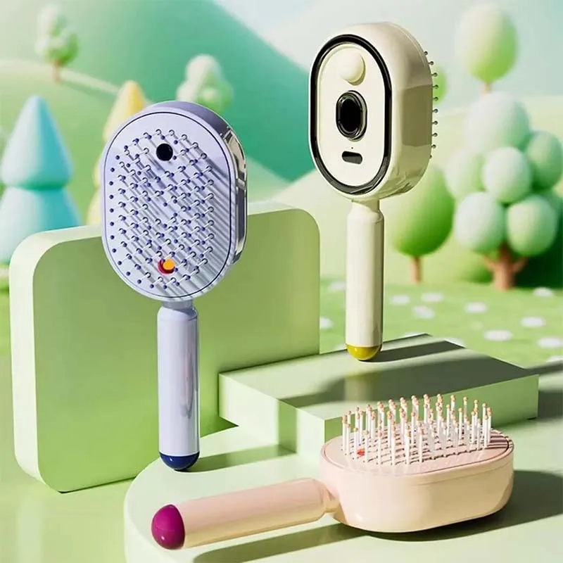 Eco-friendly Usb Powered Electric Spray Airbag Massage Essential Oil Atomization Tangle Anti-static Abs Hair Care Comb