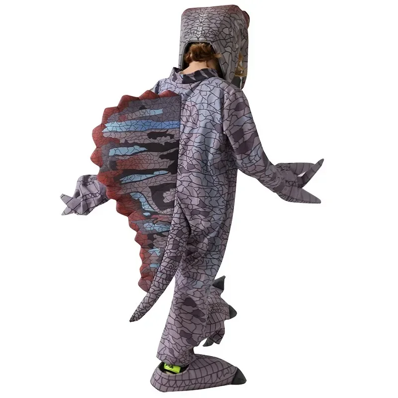 Spinosaurus Costumes Boys Girls Triceratops Cosplay Set Children Jumpsuit Halloween Carnival Props Purim Party Dinosaur for Kid