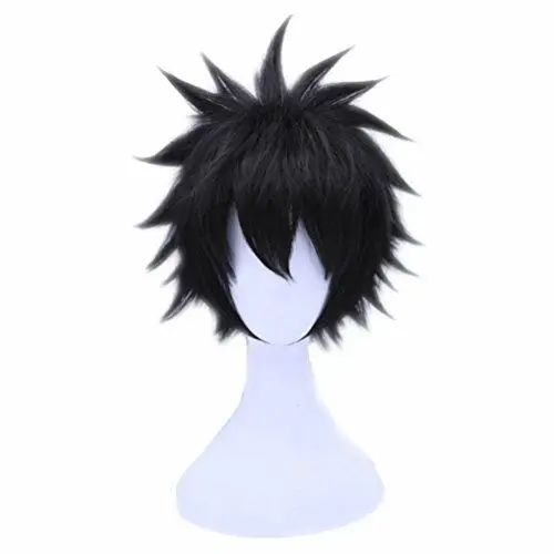 

For Cosplay Short Black Boy Male Halloween Expo Costume Wig
