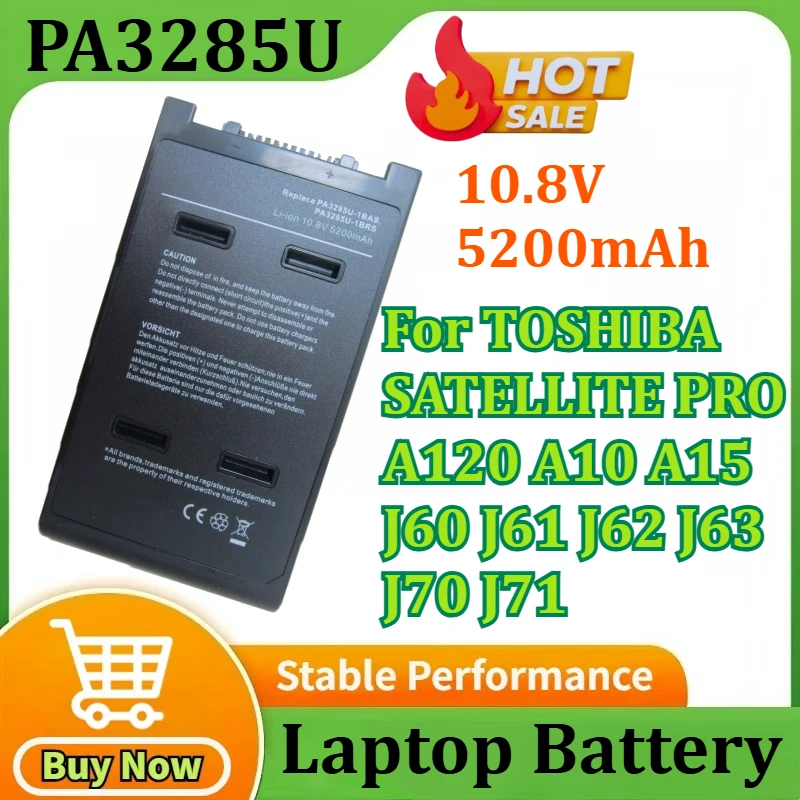 PA3284U-1BAS PA3285U-3BRS A15-S127 5200mAh 노트북 배터리 (도시바 새틀라이트 프로 A120 A10 A15 J60 J61 J62 J63 J70 J71 PA3285U 호환)