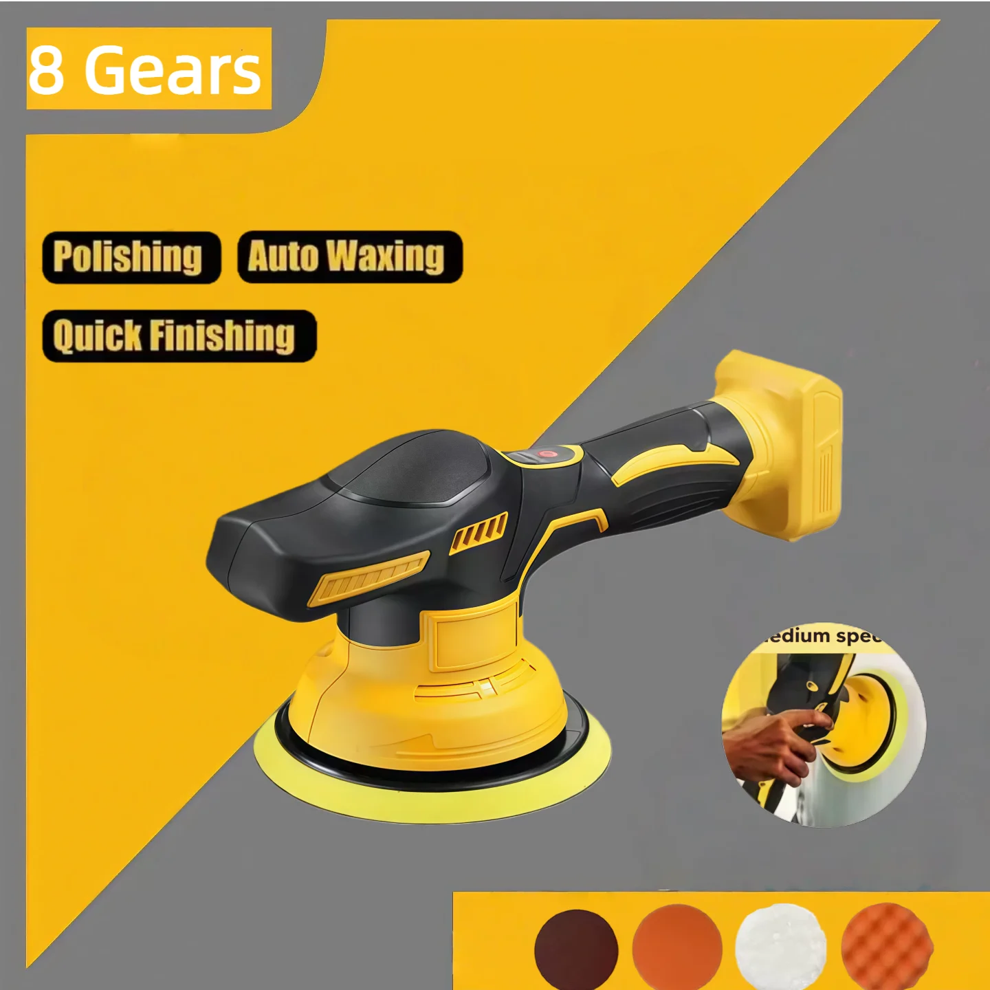 

Fit Dewalt 8Gears Digital Display Cordless Polisher Electric Polisher Auto Car Waxing Polishing Machine Power Tool