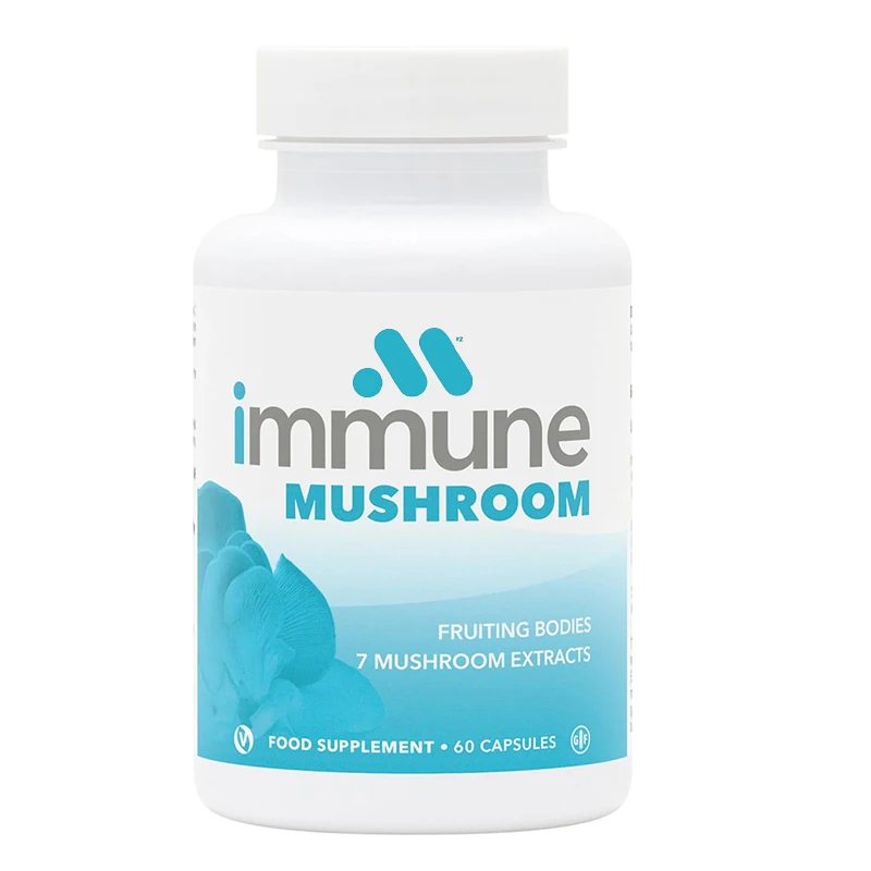 Immune Mushroom -60 capsules - from seven different mushrooms - providing key micronutrients - pure and gluten free