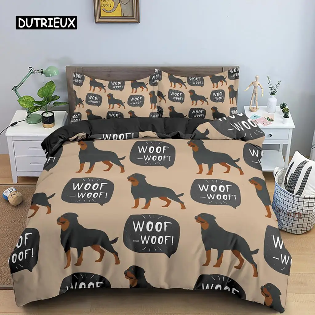 

Dachshund Dog Bedding Set Cute Cartoon Colorful Puppy Duvet Cover Polyester Quilt Cover Pet Dog Queen King Bedroom Decorations