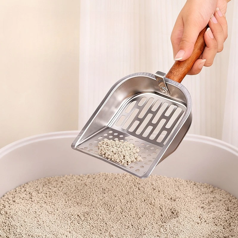 Stainless Steel Cat Litter Shovel, Thickened Shovel, Specialized Tofu Fine Hole Cat Metal Large Mixed Pet Supplies