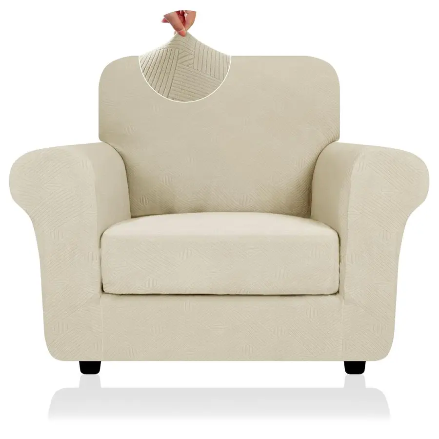 

Чехол для кресла в полоску 2026, 2 шт., 3146, толстый эластичный чехол для кресла с нескользящей резинкой и завязками снизу, надежно удерживается на месте.