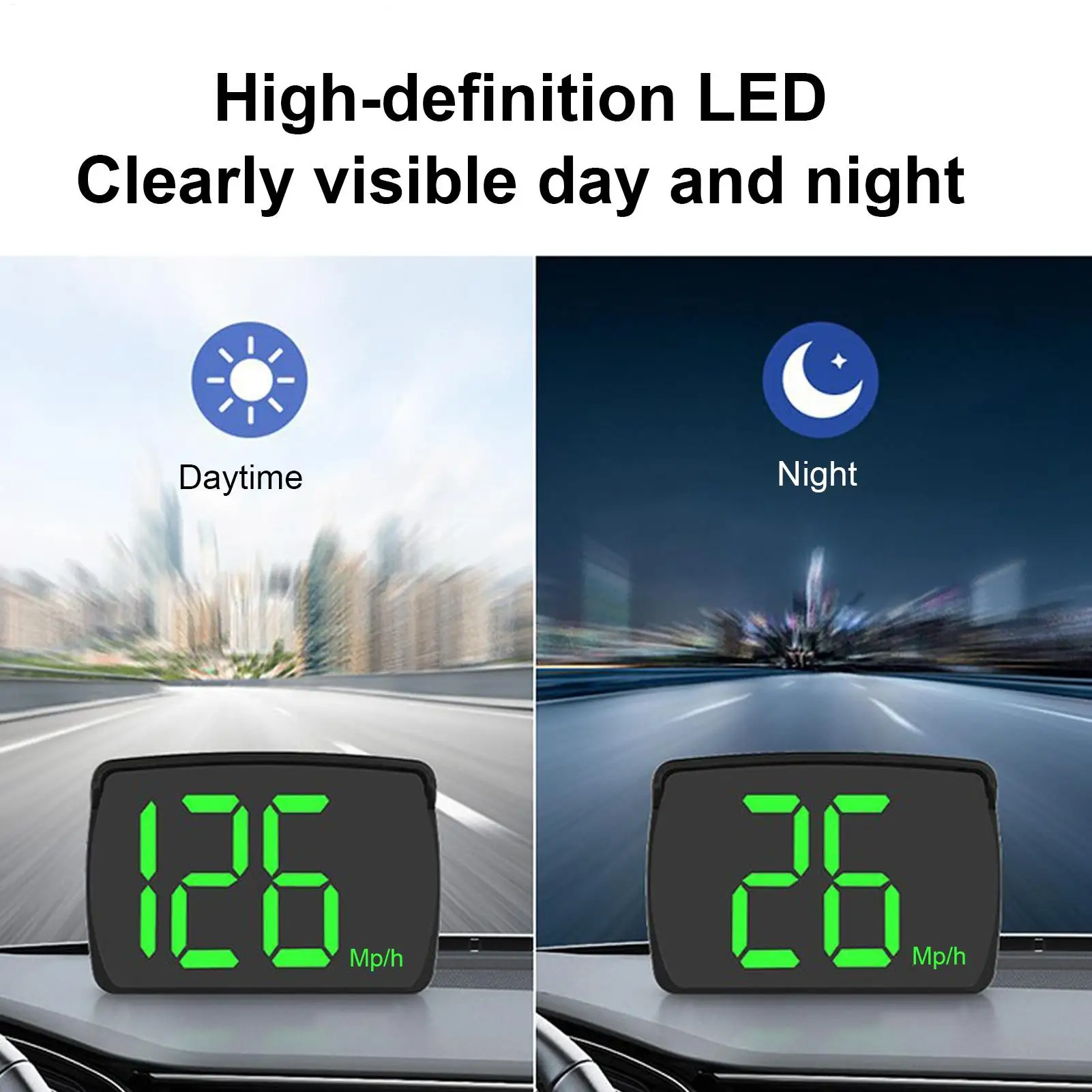 

Heads Up Display For Cars Auto HUD Gauge Real-Time Speed Monitoring MPH KMH Digital Display Meter For Racing Taxi Truck Driving