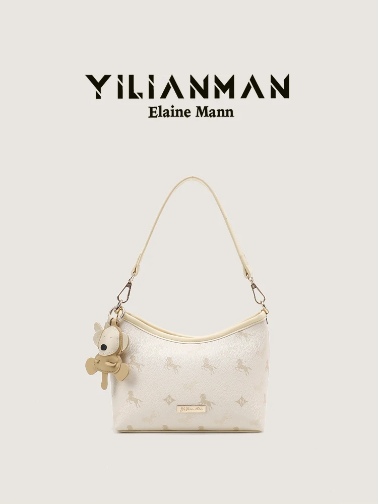 Elegant Travel Floral Print Women's Crossbody Bag Single Shoulder Bag Underarm Bag Fashionable Commuting Tote Bag