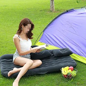 一組通用車載旅行充氣床 80x130cm 汽車後座後行李箱床墊 附氣墊枕頭 適用於旅行露營家庭出遊 6 最佳銷售 後座充氣汽車床 - №3