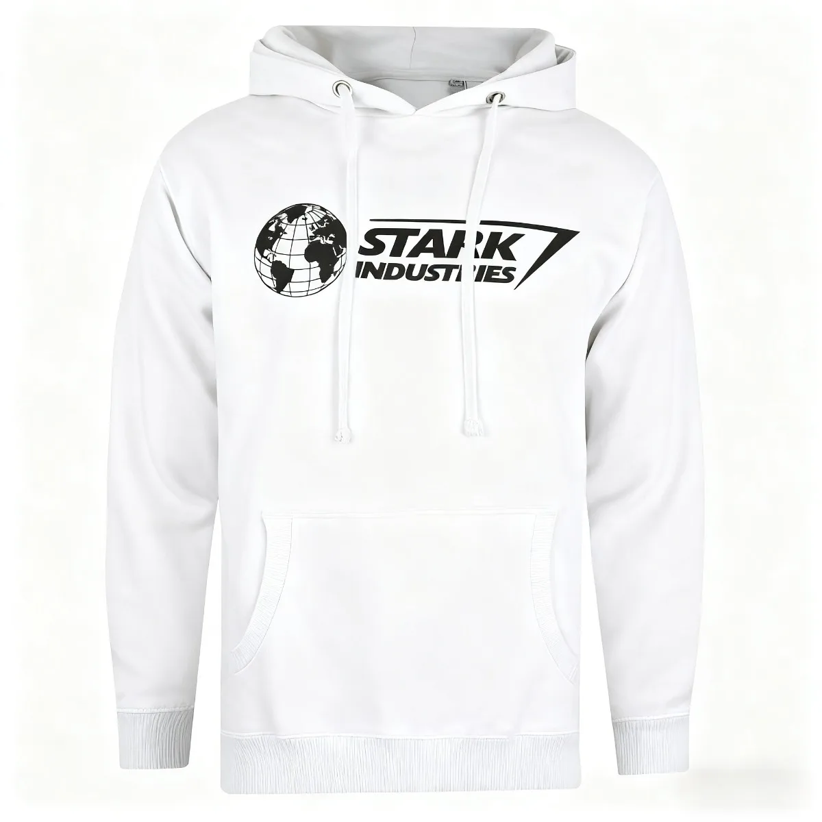 هوديي مارفل ستارك الصناعي أسود أبيض رمادي ثلاثة ألوان للرجال أزياء طويلة الأكمام فضفاضة الخريف / الشتاء منتج جديد